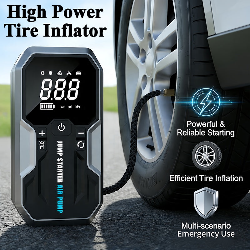 6 in 1 Car Jump Starter + Tire Inflator (24,000mAH)