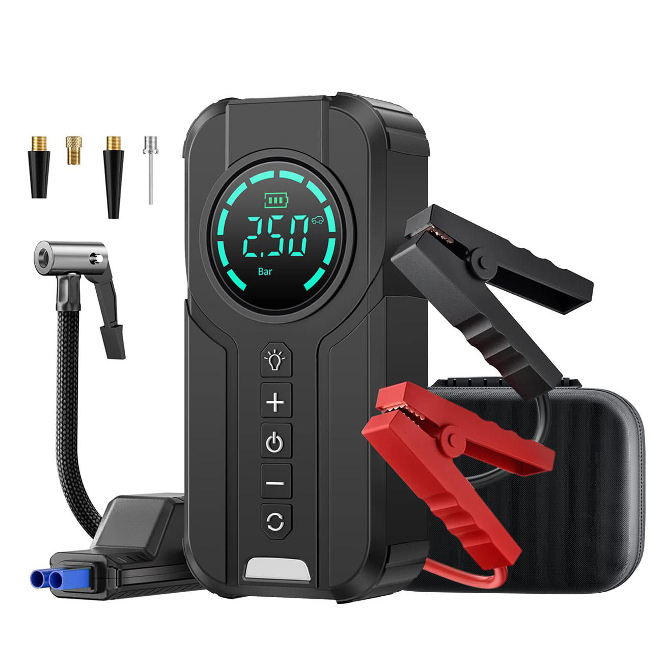 6 in 1 Car Jump Starter + Tire Inflator